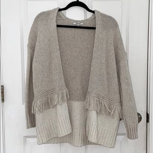 Madewell Color block fringe Cardigan